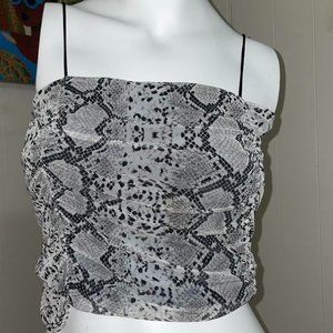 Black and White Snakeskin print top
